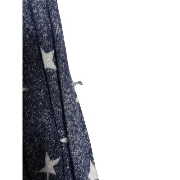 Lucky Brand Star Print Open Cardigan With Hood XS Navy & White Womens Soft Knit - Picture 5 of 5
